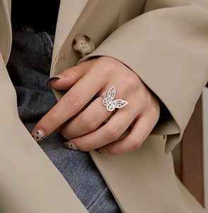 Adjustable Butterfly Ring