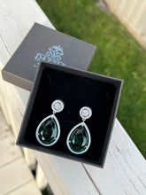 Load image into Gallery viewer, The Emerald Drop Earrings
