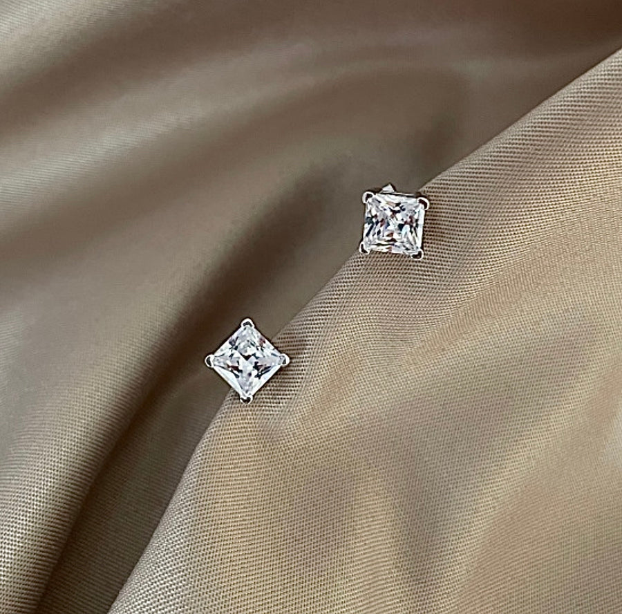 Princess Cut Studs