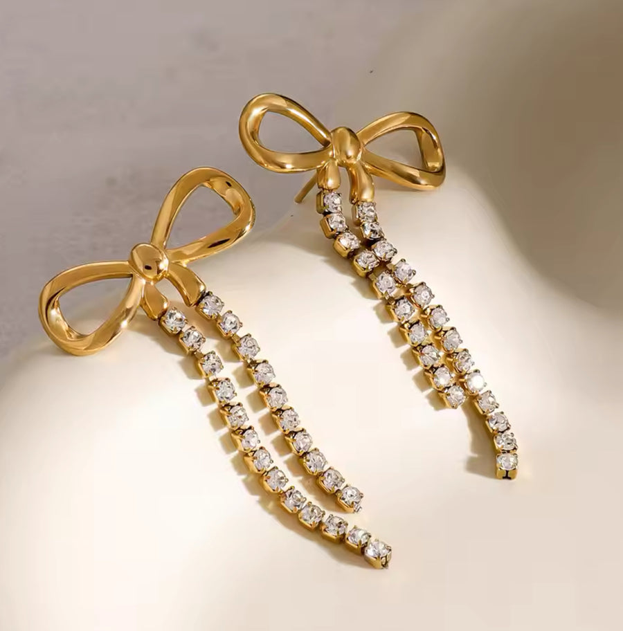 Bow Drop Earrings