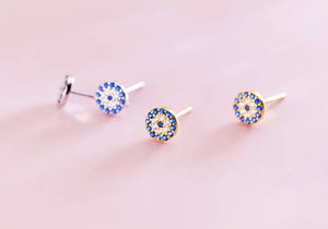 DAINTY EVIL EYE STUDS