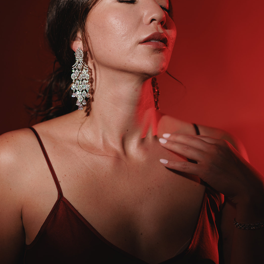 Monaco Earrings - Crystal