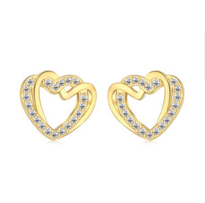 DUAL HEART STUDS